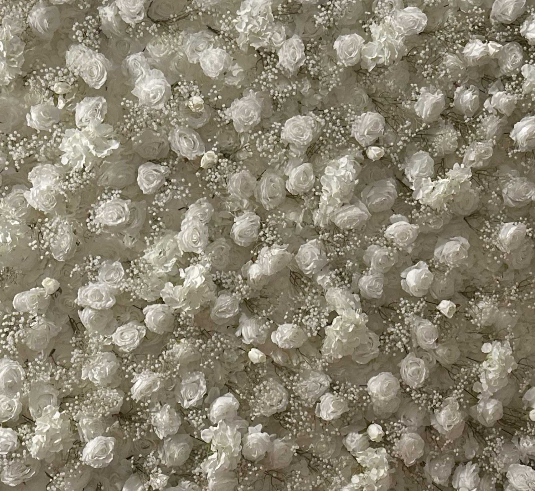 All White Flower Wall